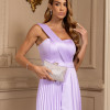 VESTIDO DE FESTA UM OMBRO CREPE VOGUE - LAVANDA