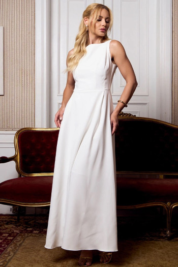 VESTIDO ELIZA LONGO MILANO NOIVINHAS - OFF WHITE