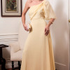 VESTIDO JAMILE LONGO UM OMBRO - AMARELO