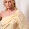 VESTIDO JAMILE LONGO UM OMBRO - AMARELO