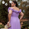 VESTIDO DE FESTA PÂMELA PLUS SIZE DETALHE FLOR - LAVANDA